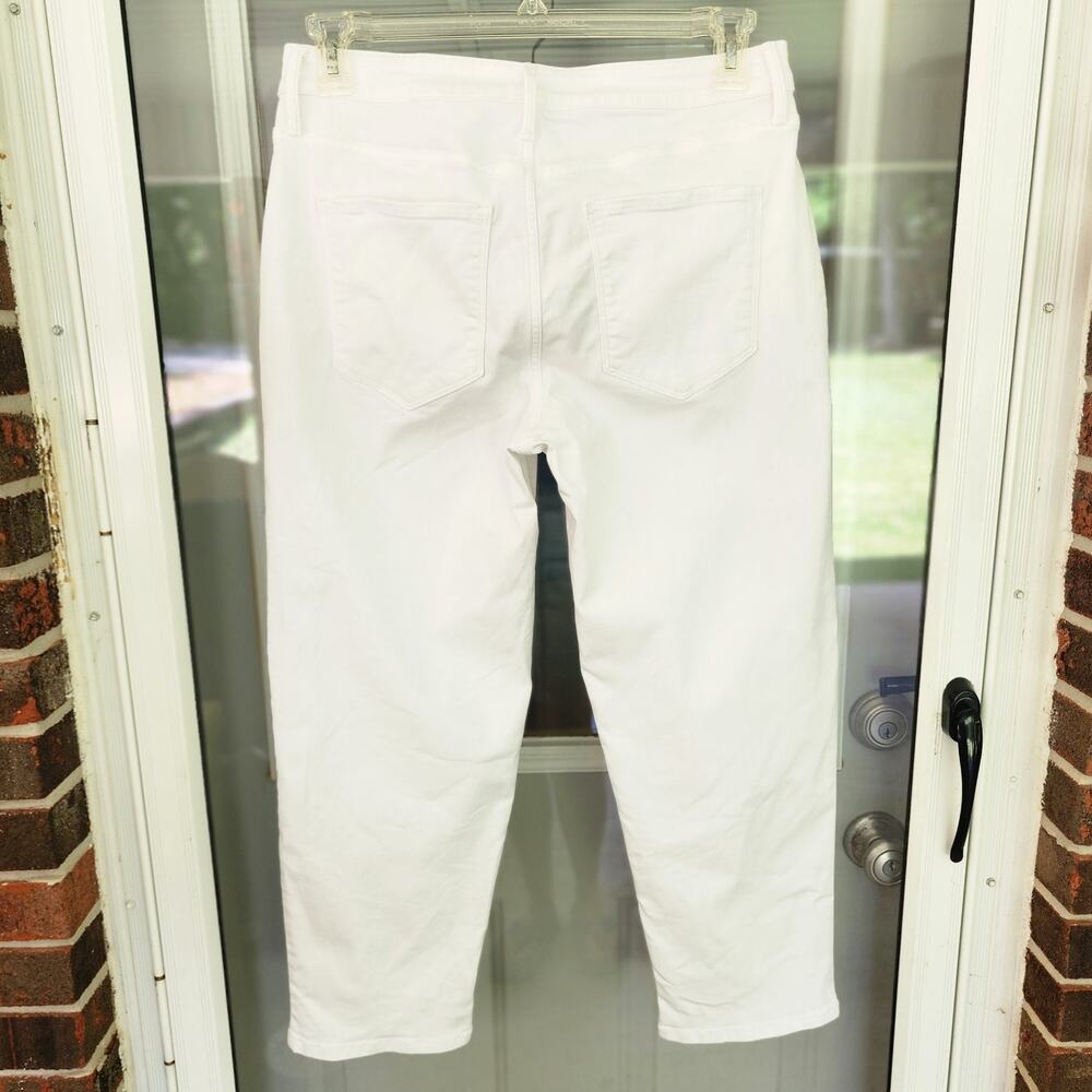 Simply Vera Vera Wang Women's Size 8 Mid-Rise Boyfriend Crop White Denim Jeans - Picture 2 of 9